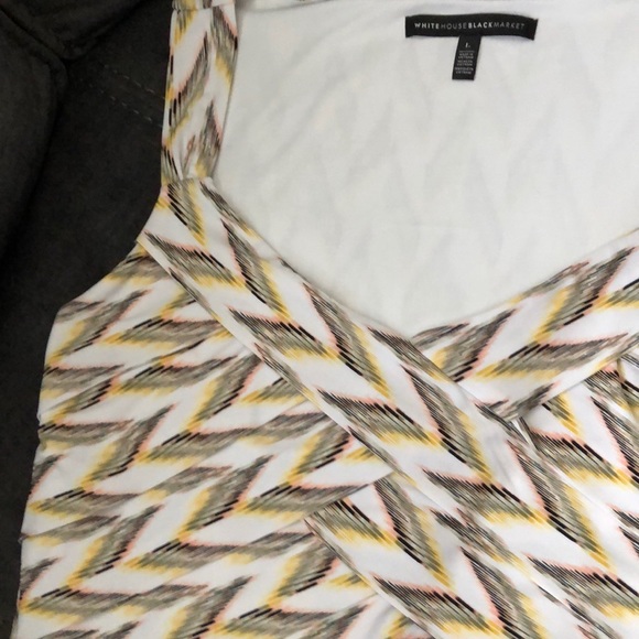 WHBM Zigzag Print Shell Top Sz L (A-16) - Picture 5 of 8